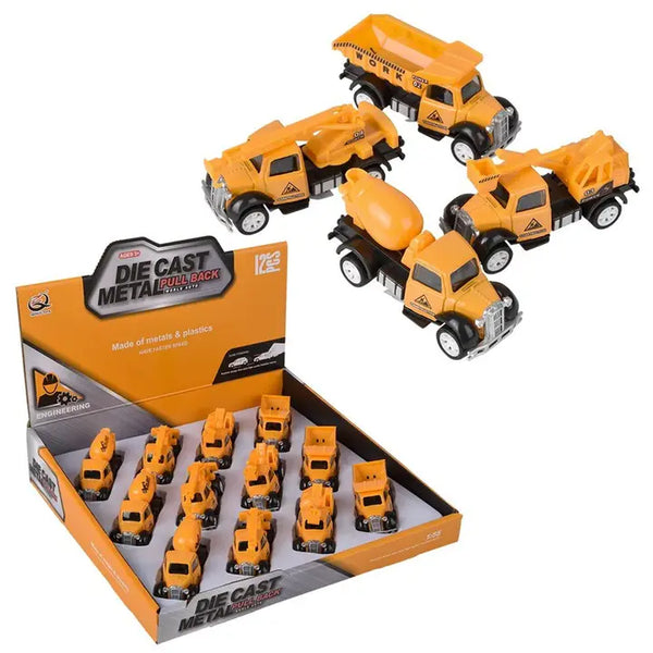 Die Cast Pull Back Construction Vehicle Toy