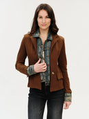 Mixed Media Denim Jacket- Clarissa