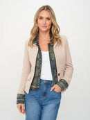 Mixed Media Denim Jacket- Clarissa