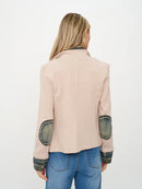 Mixed Media Denim Jacket- Clarissa