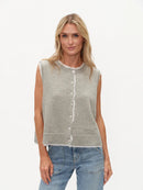 Maria Double Layered Vest- Heather Grey