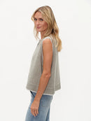 Maria Double Layered Vest- Heather Grey