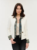 Mixed Media Denim Jacket- Clarissa