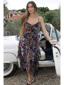 Burnout Velvet Midi Dress