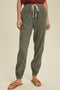 Drawstring Corduroy Joggers