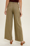 Khaki Linen Pants with Pockets