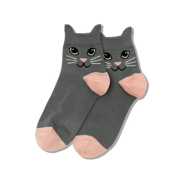Hot Sox Women's Cat Face Socks