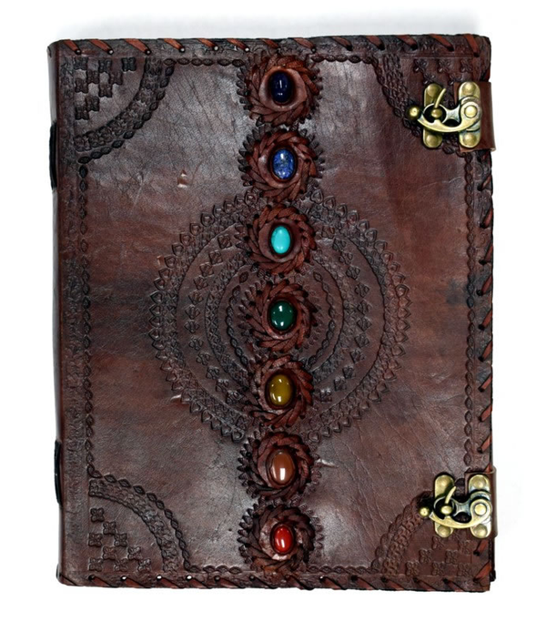 Leather Chakra Journal 10x13in