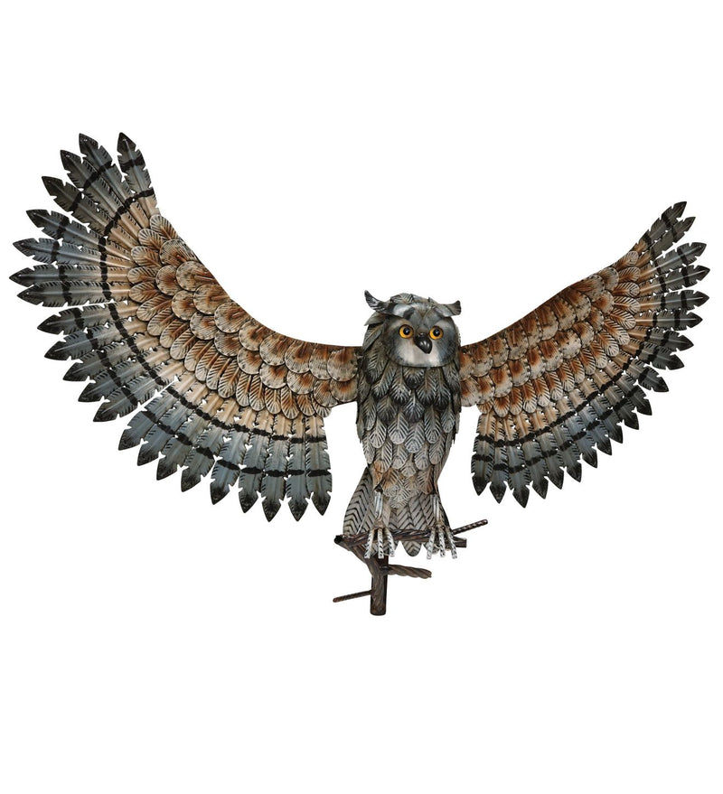 Owl Wall Decor Wings Up