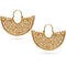 Pre-Columbian Fan Shape Hoop Earrings