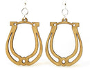 Horse Shoe Wooden Earrings