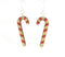 Candy Cane Wooden Earrings
