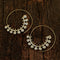 Brass Spotted Spiral Earrings