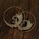 Brass Wave Spiral Earrings