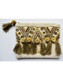 Chrissy Tan Tassel Pouch With Monogram