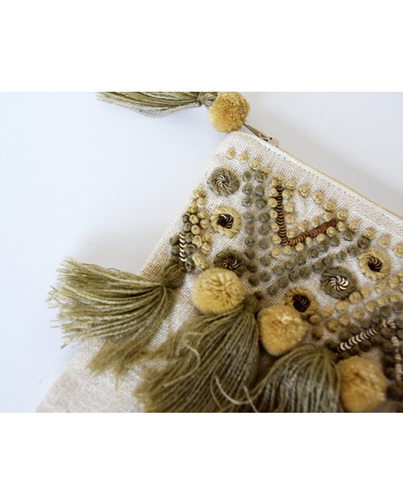Chrissy Tan Tassel Pouch With Monogram