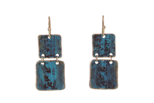 Patina Square Earring