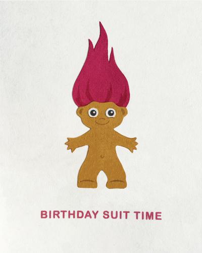 Birthday Suit Time Card