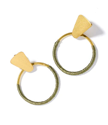 Kaia Olive Hoop Earrings