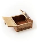 Mandala Handcrafted Mango Wood Keepsake Box with Brass Accents