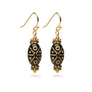 Klimt Inspired Gold Flecked Earrings