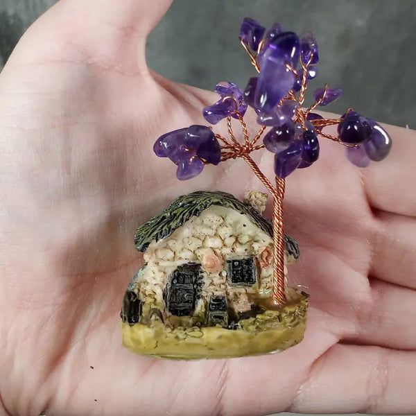 Crystals Tree with Fairy House