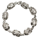 Sterling Silver Scarab Link Bracelet