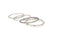 Mix and Match Set of 4 Rings Silver