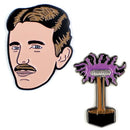 Nikola Tesla & Tesla Coil Pins
