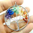 Large Nature Stone & Wire Tree of Life Pendant