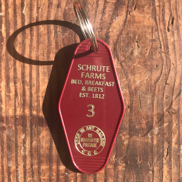 Schrute Farms Motel Key Fob