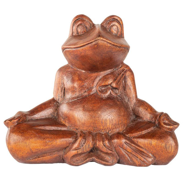 Wooden Meditation Frog