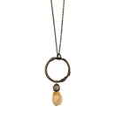 Ring Necklace with Yellow Aventurine Stone