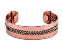 Wide Braided Copper Magnetic Bracelet