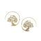 Tanvi Collection Earrings - Gold Tree of Life Open Hoop