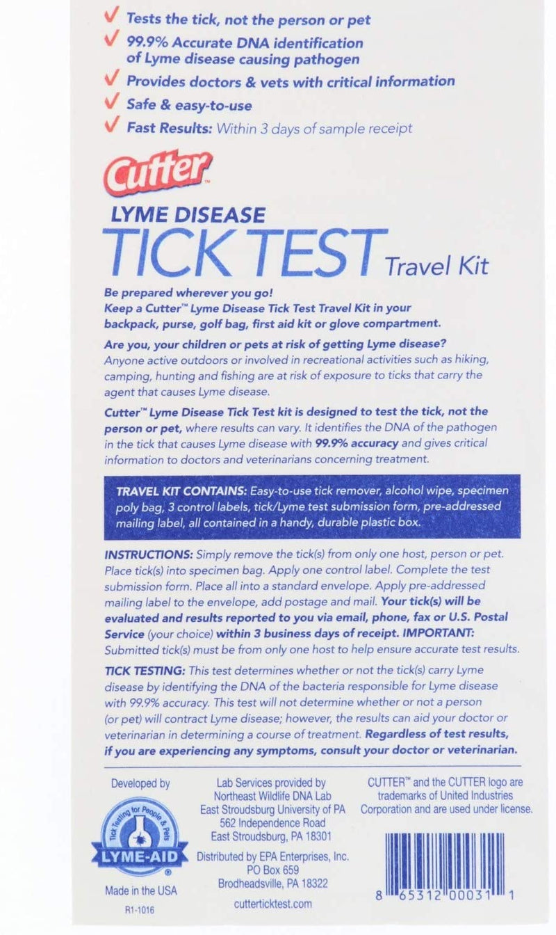 Cutter Lyme Disease Tick Test – Sunbeam General Store