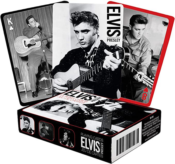 Elvis Black and White Playing Cards
