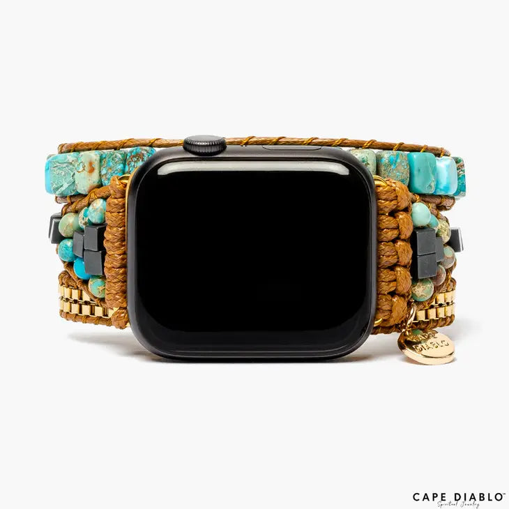 Turquoise Calming Energy Apple Watch Wrap Strap