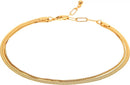 Gold Herringbone Chain Anklet
