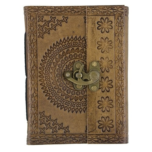 LEATHER EMBOSSED OLD WORLD JOURNAL