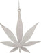 Silver Large Marijuana Leaf Earring