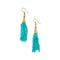 Sachi Island Waterfalls Earrings – Turquoise Solid Tassel