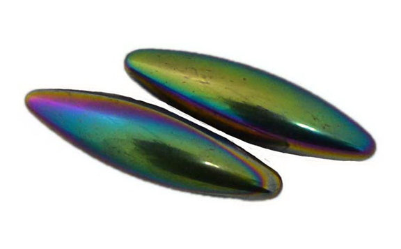 Rainbow Hematite Magnet Pair