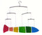 Rainbow Fish Glass Chime Mobile