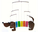 Rainbow Dog Glass Chime Mobile