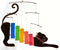 Rainbow Cat Glass Chime  Mobile