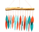 Coral And Teal Driftwood Wind Chime