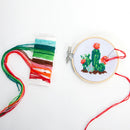 Mini Cross Stitch Embroidery Kit Cactus