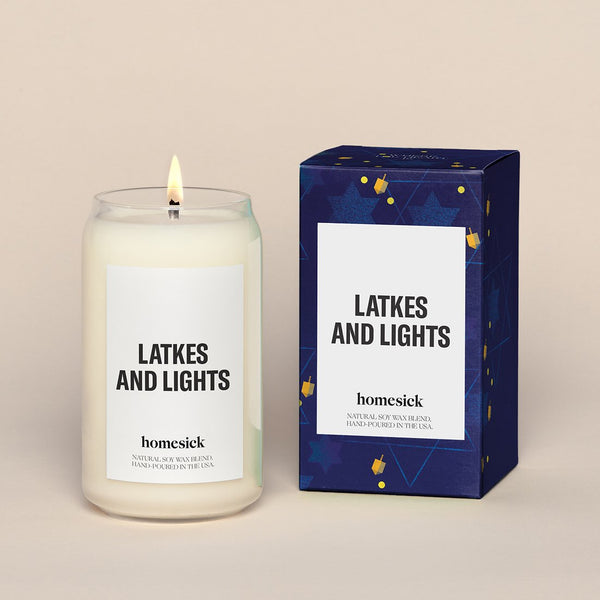 Latkes and Lights Candles