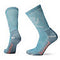 Hike Classic Edition Light Cushion Leaf Pattern Women's Crew Socks - Twilight Blue